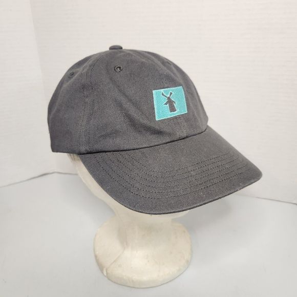 Dutch Bros Gray Teal Adjustable Strapback Hat Cap Canvas Super Clean! - Picture 1 of 5